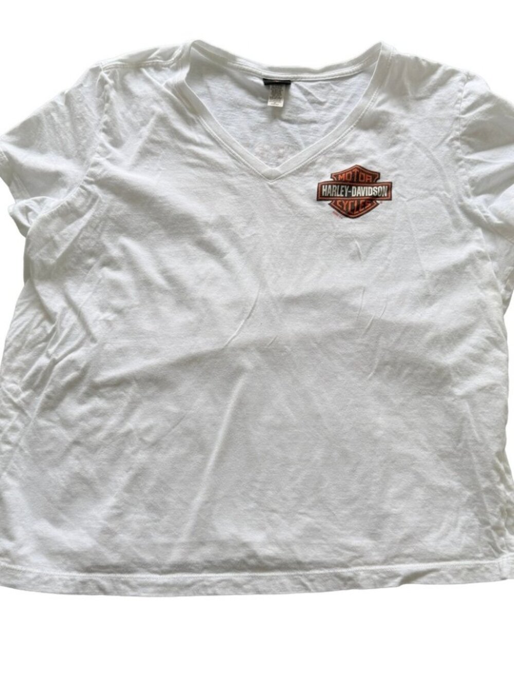 Harley-Davidson Palm Springs California White V-Neck Graphic T-Shirt Mens XL